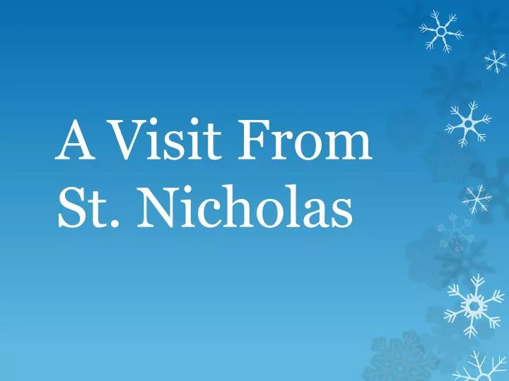 a visit from st nicholas