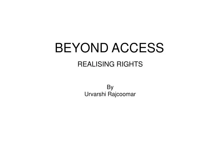 beyond access