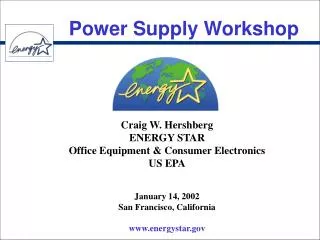 Power Supply Workshop