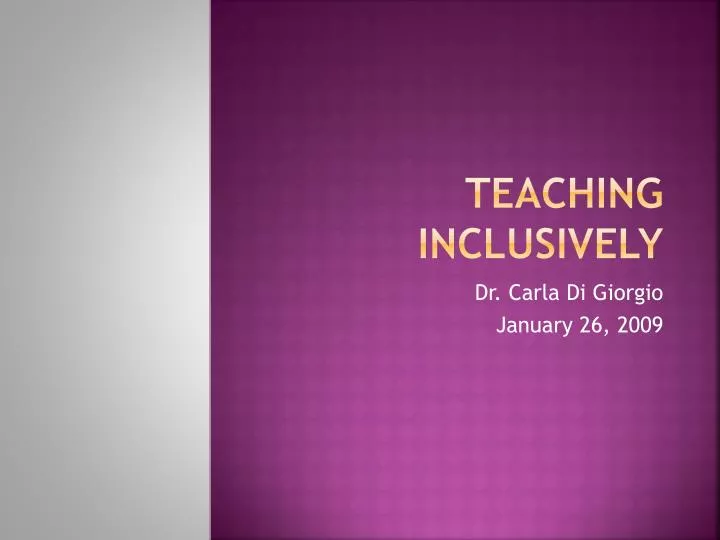 teaching inclusively