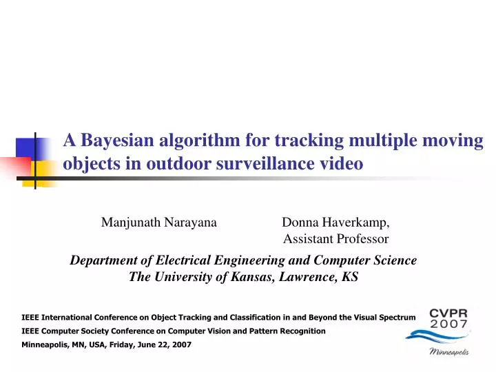 a bayesian algorithm for tracking multiple moving objects in outdoor surveillance video