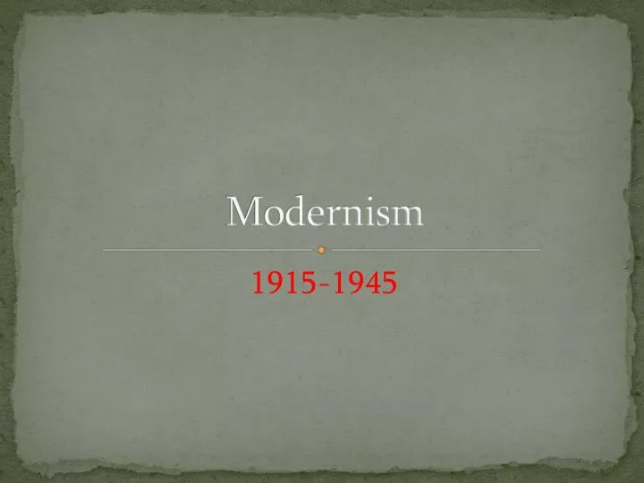 modernism