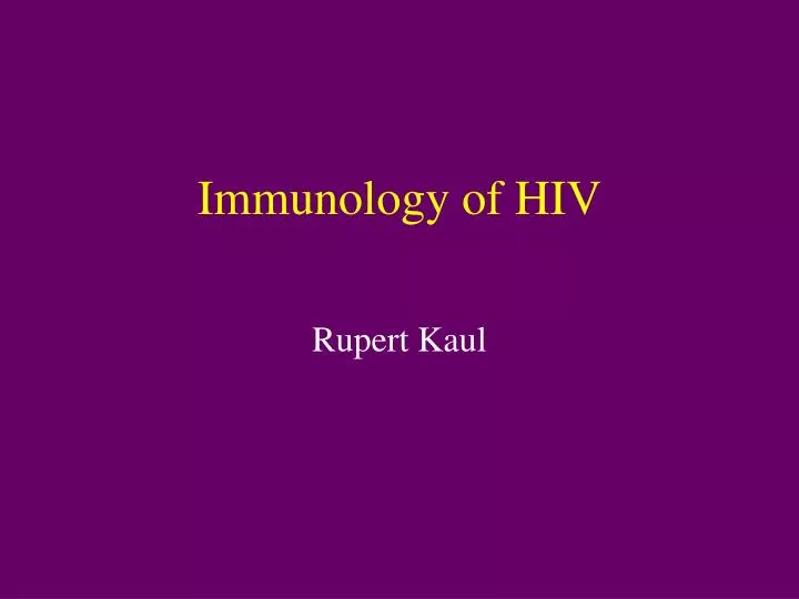 immunology of hiv