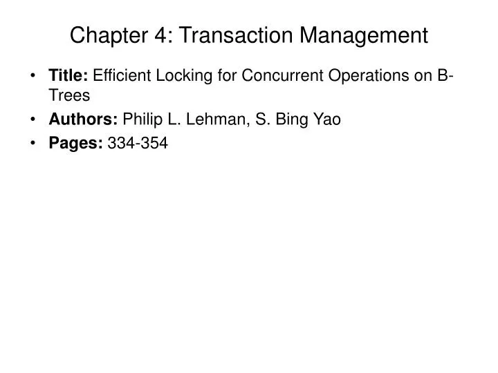 chapter 4 transaction management
