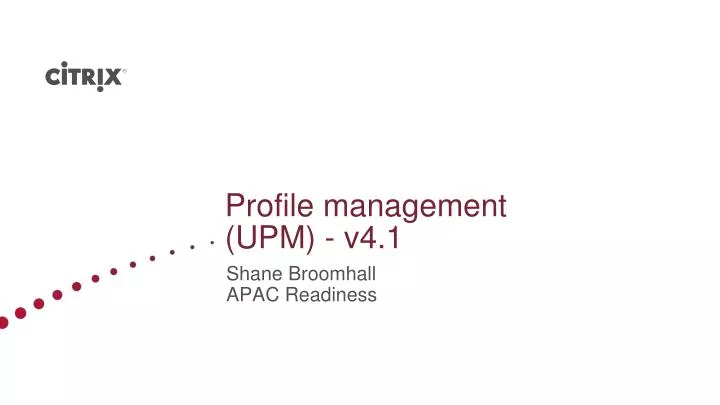 profile management upm v4 1