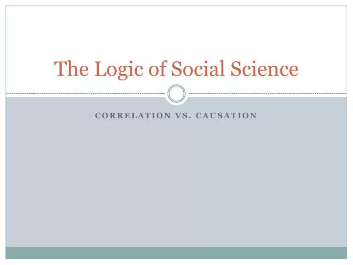 the logic of social science