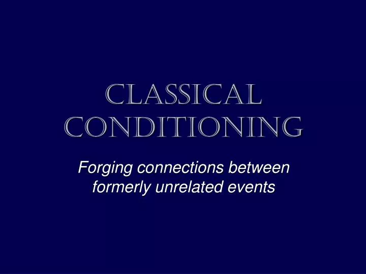 classical conditioning