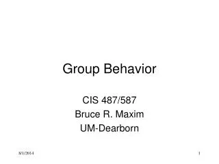 Group Behavior