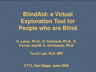 BlindAid: a Virtual Exploration Tool for People who are Blind