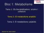 Bloc 1: Metabolisme - slide 1