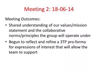 Meeting 2: 18-06-14