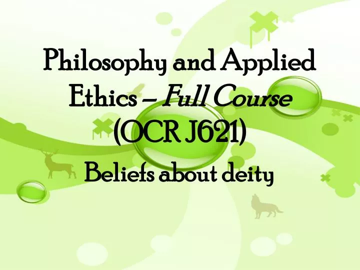 philosophy and applied ethics full course ocr j621