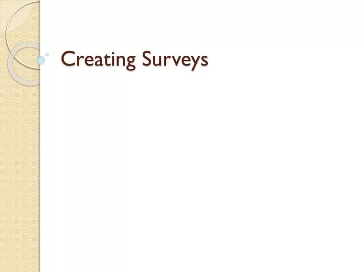 creating surveys