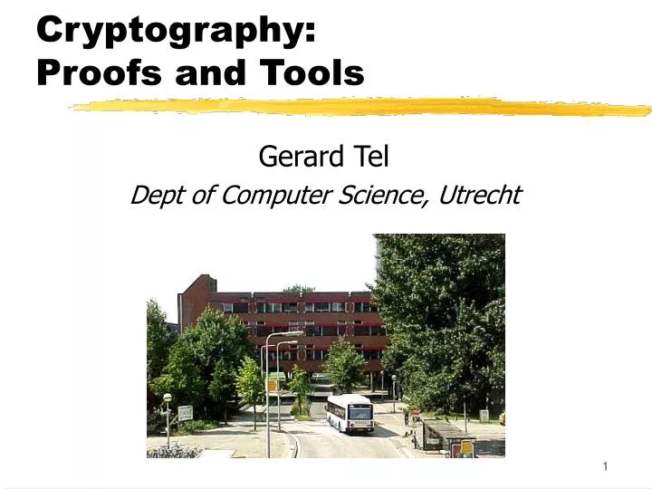 cryptography proofs and tools
