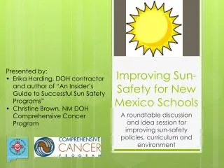 Improving Sun-Safety for New M exico Schools