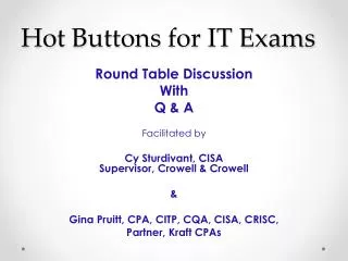 Hot Buttons for IT Exams