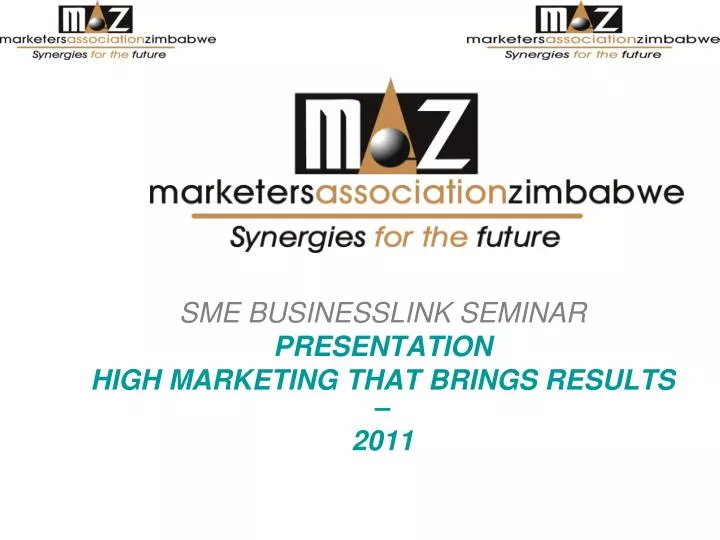 sme businesslink seminar presentation high marketing that brings results 2011