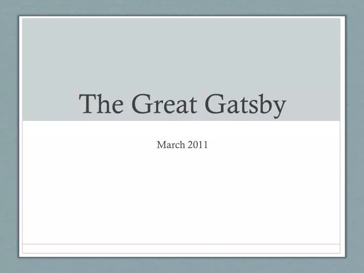 5 Major Themes in The Great Gatsby