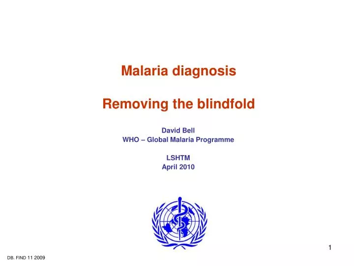 malaria diagnosis removing the blindfold