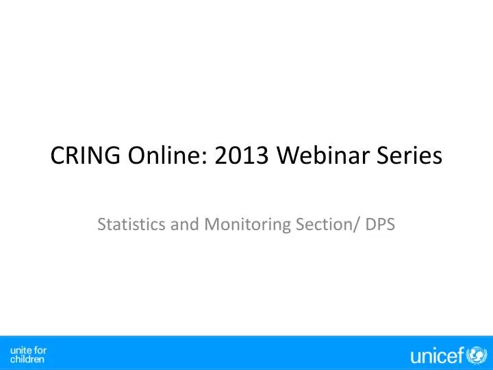 cring online 2013 webinar series