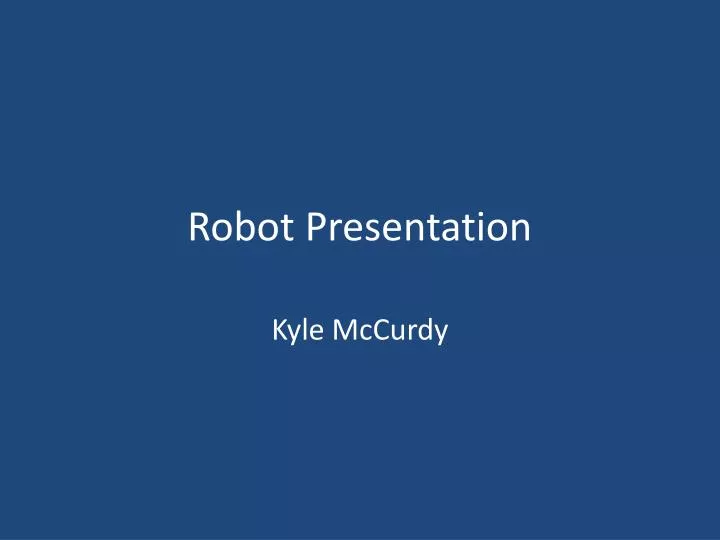 robot presentation