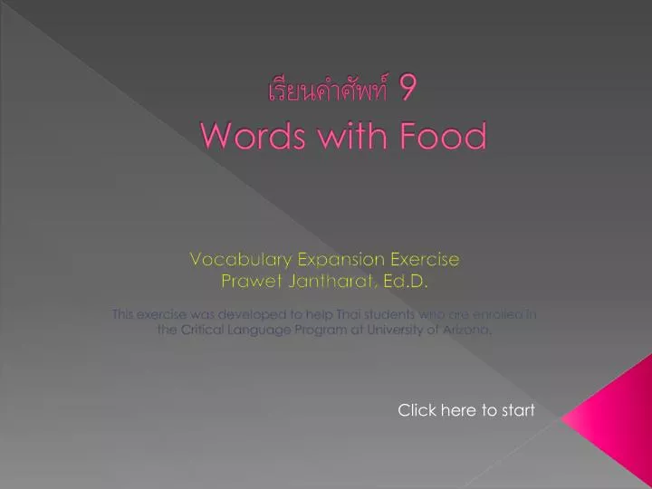 9 words with food