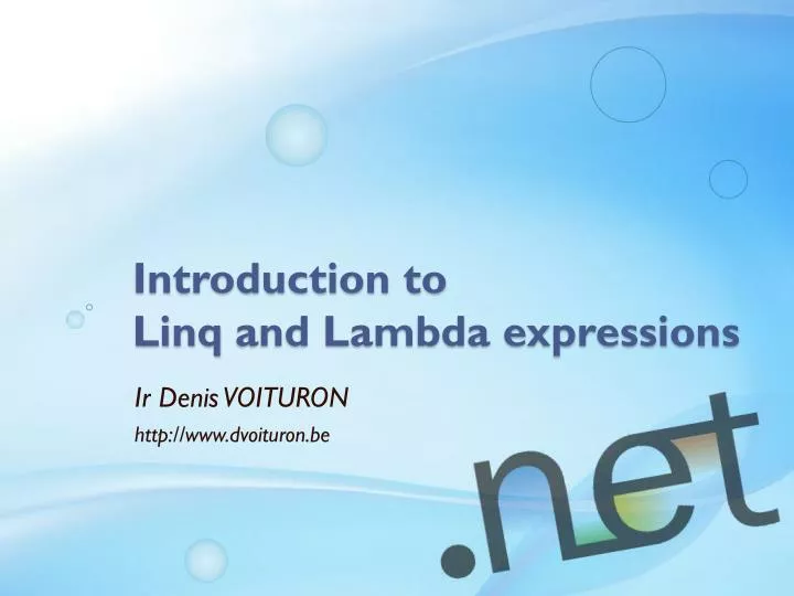 introduction to linq and lambda expressions