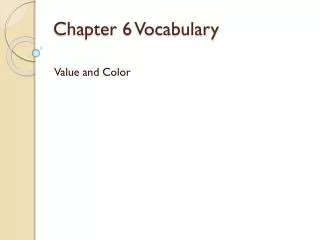 Chapter 6 Vocabulary