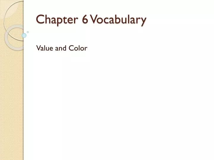 chapter 6 vocabulary