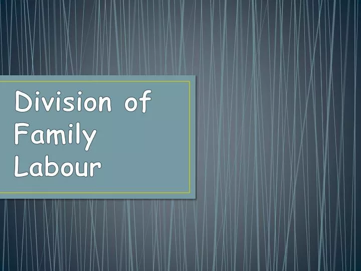 division of family labour