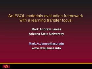 An ESOL materials evaluation framework with a learning transfer focus
