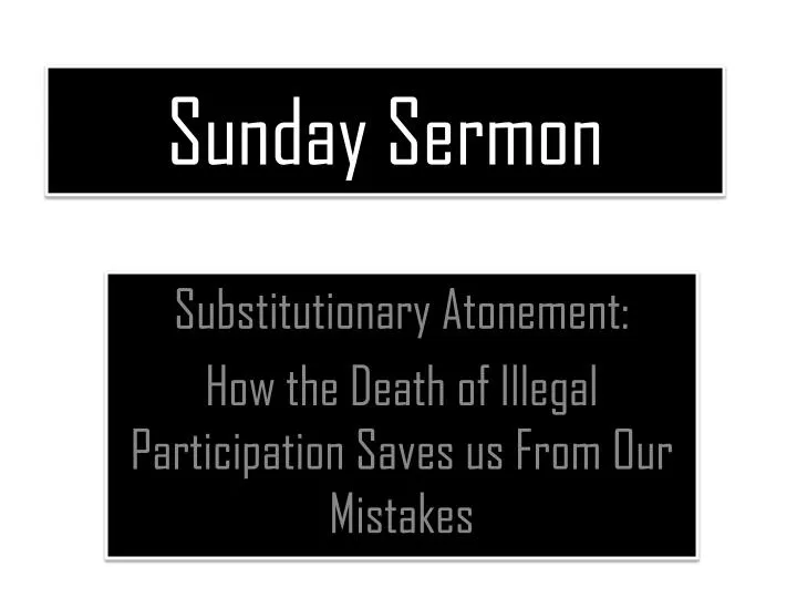 sunday sermon