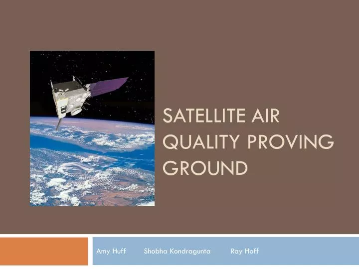satellite air quality proving ground