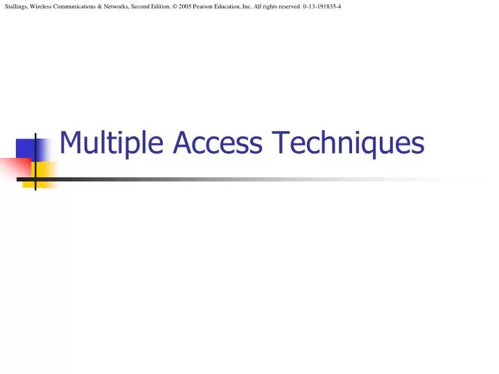 multiple access techniques