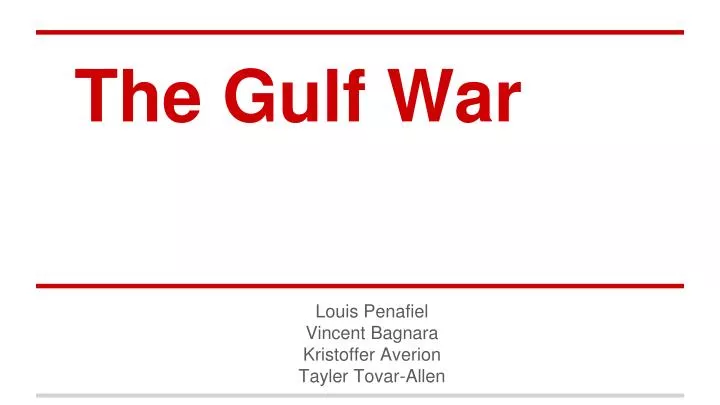 the gulf war