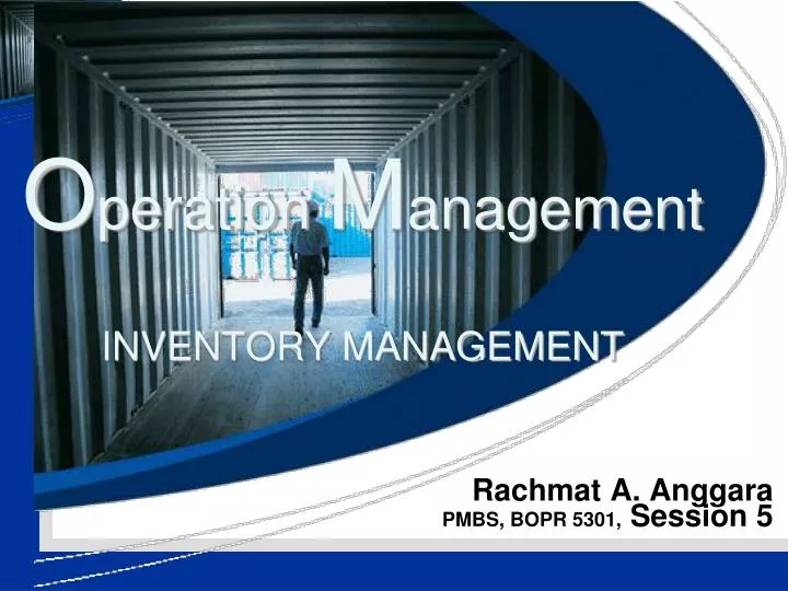 o peration m anagement inventory management