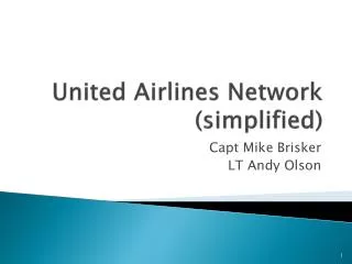 United Airlines Network (simplified)