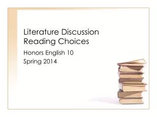 Literature Discussion Reading Choices