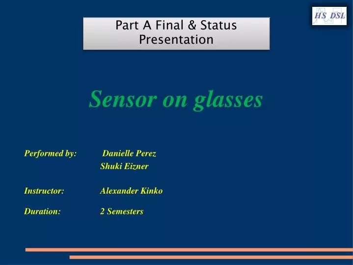 sensor on glasses