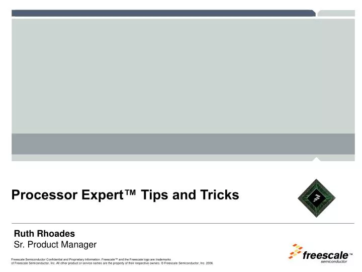 processor expert tips and tricks