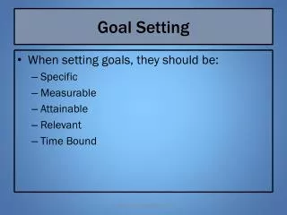 Goal Setting