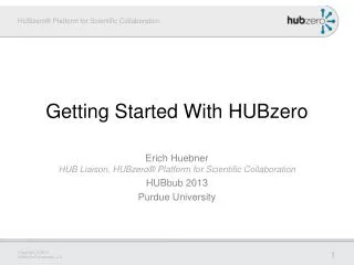 Getting Started With HUBzero