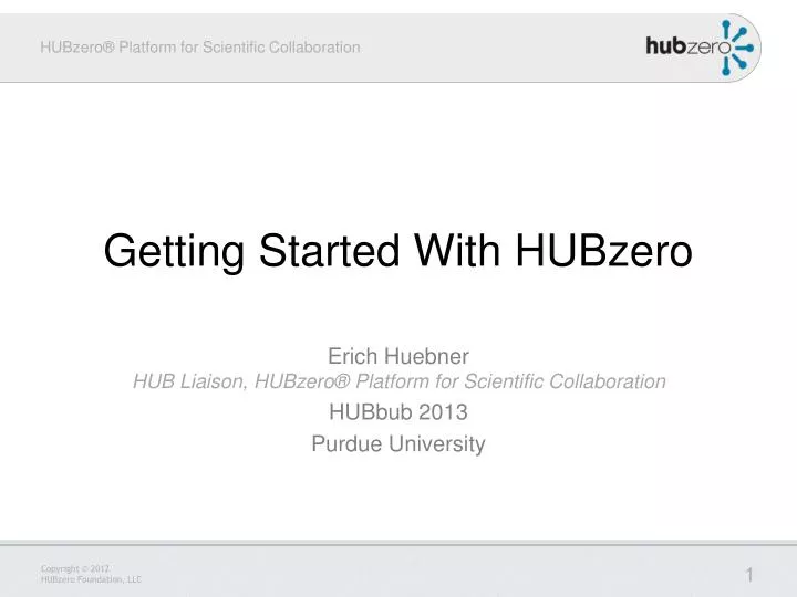 getting started with hubzero