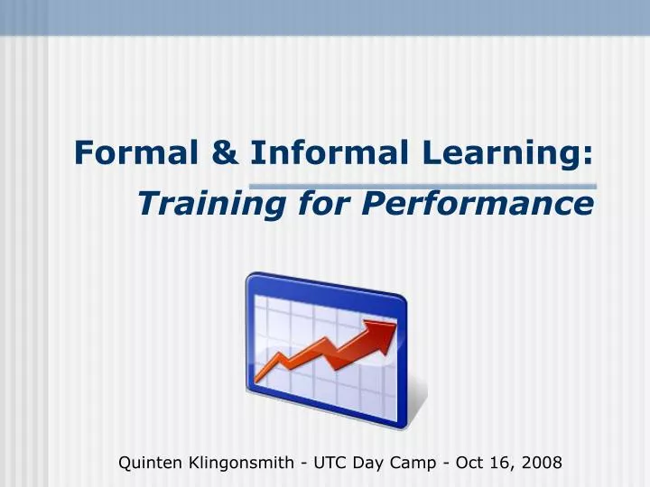 formal informal learning training for performance