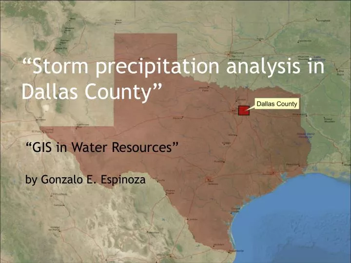 storm precipitation analysis in dallas county
