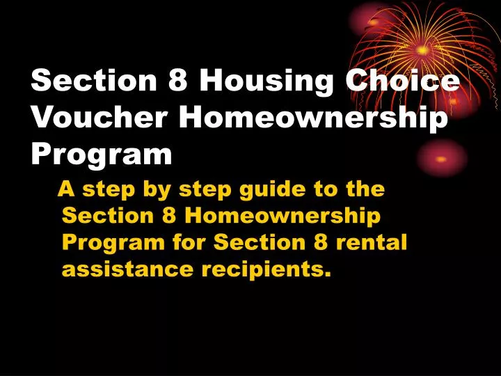 section 8 housing choice voucher homeownership program