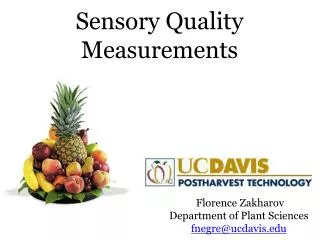 Sensory Quality Measurements