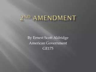 2 nd Amendment