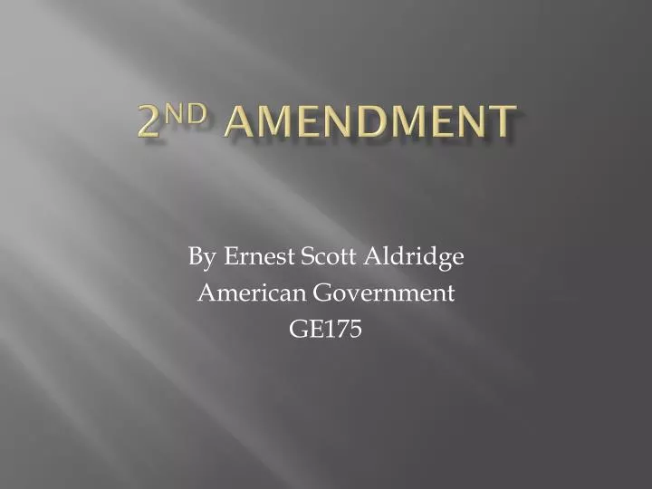 2 nd amendment