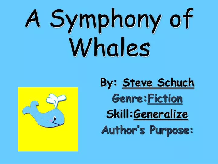 a symphony of whales